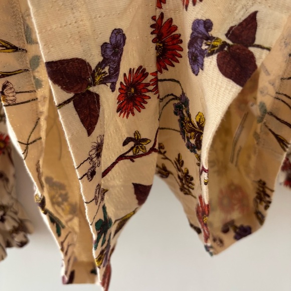 Anthropologie Puff Sleeve Wild Flowers Romper Smocked Oversized Size Small - Picture 7 of 9